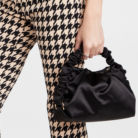 J.Soon mini scrunchie Bao Bag in black satin. - Picture 2 of 5